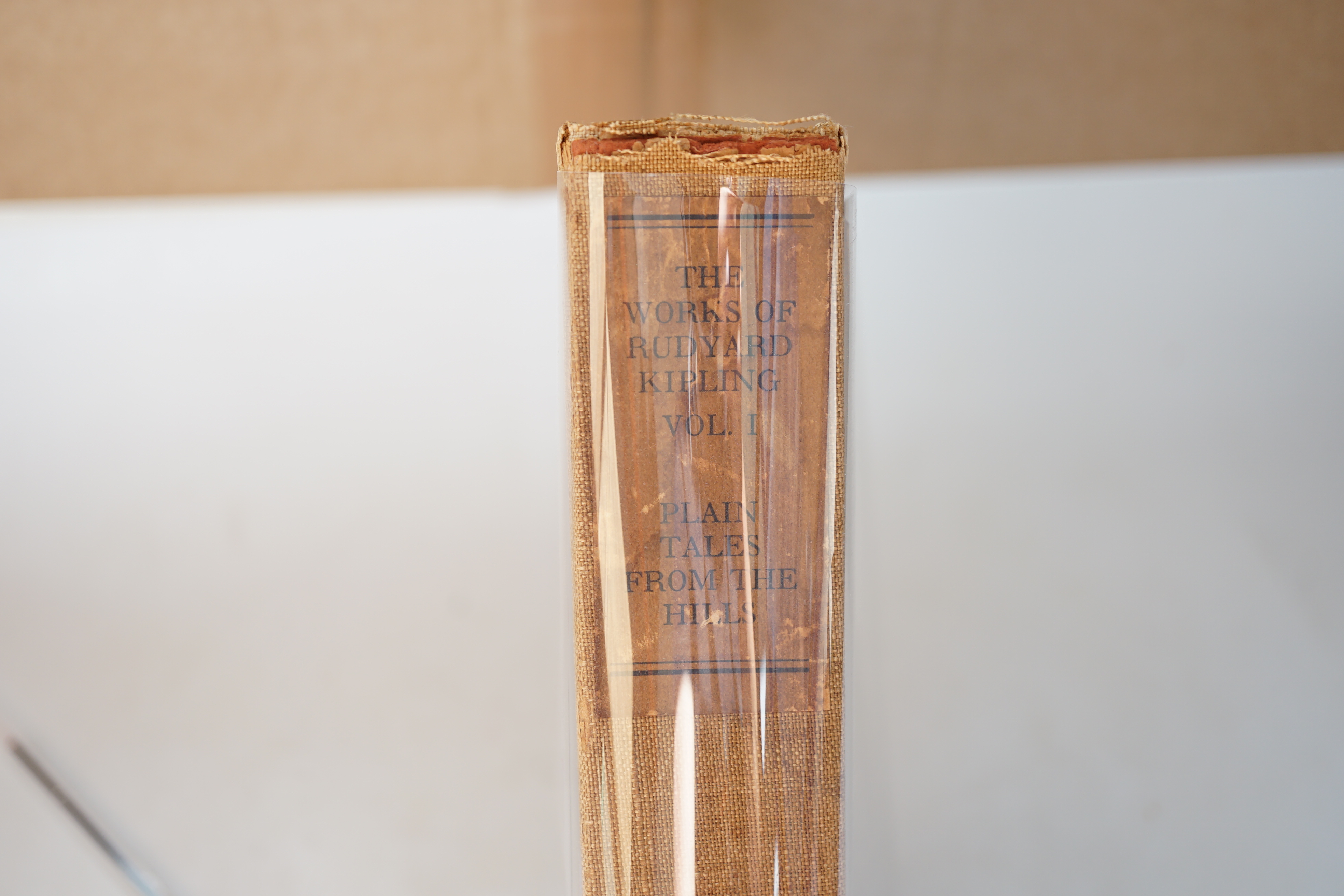 Kipling, Rudyard - Plain Tales from the Hills 1886-1887, vol 1. of ‘’The Seven Seas Edition of the Works of Rudyard Kipling’’, half title signed by the author, one of 1050, bookplate of Dr. Lester Hollander, 8vo, quarter